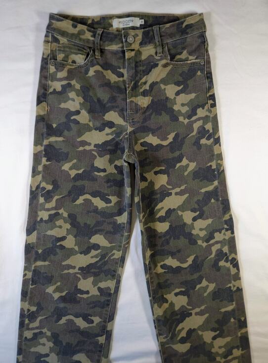 Hidden Denim - Hidden Los Angeles Alyx Low Slung Baggy Jeans Camo Size 27 Raw Hem